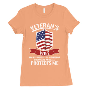 Veterans Wife Shirt Womens 4th of July Outfits Gift For Army Wife