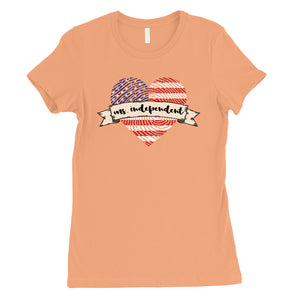 Ms Independent T-Shirt Womens Short Sleeve Round Neck July 4th Tee