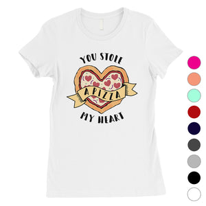 Stole Pizza My Heart Womens Cute Valentine's Day T-Shirt Gifts