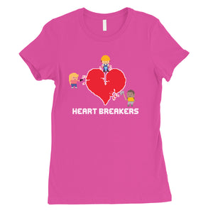 Heart Breakers Womens T-Shirt Valentine's Day Gift For Girlfriend