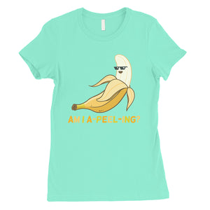 Apeeling Banana Womens Funny Graphic T-Shirt For Single Friend Gift