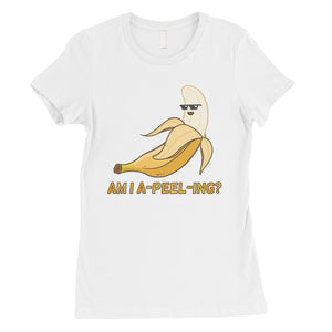 Apeeling Banana Womens Funny Graphic T-Shirt For Single Friend Gift