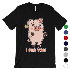 I Pig You Mens Funny Graphic T-Shirt For Cute Valentine's Day Gift