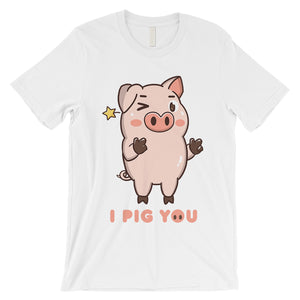 I Pig You Mens Funny Graphic T-Shirt For Cute Valentine's Day Gift