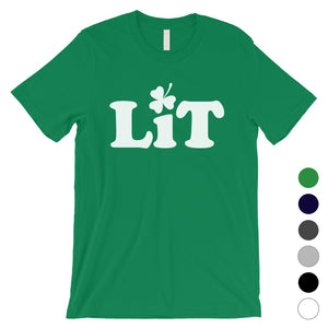 Lit Shamrock Mens Tee Gag St. Patrick's Day T-Shirt Gift For Him