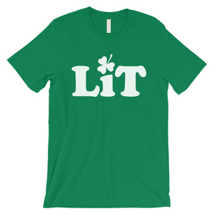 Lit Shamrock Mens Tee Gag St. Patrick's Day T-Shirt Gift For Him