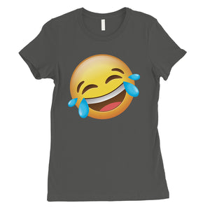 Emoji-Laughing Womens Silly Cool Halloween T-Shirt Gift for Friend