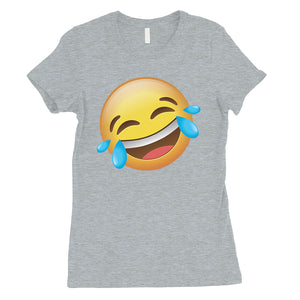 Emoji-Laughing Womens Silly Cool Halloween T-Shirt Gift for Friend