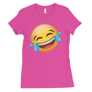 Emoji-Laughing Womens Silly Cool Halloween T-Shirt Gift for Friend