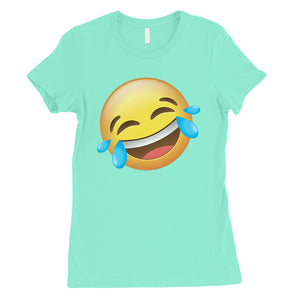 Emoji-Laughing Womens Silly Cool Halloween T-Shirt Gift for Friend