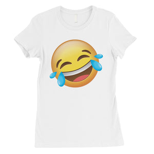 Emoji-Laughing Womens Silly Cool Halloween T-Shirt Gift for Friend