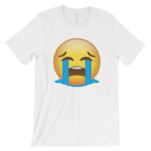 Emoji-Crying Mens Sad Mood Feelings Emoji Costume T-Shirt Gag Gift