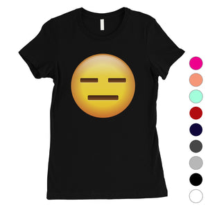 Emoji-Emotionless Womens No Feelings Down Silly Halloween T-Shirt