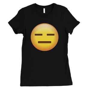 Emoji-Emotionless Womens No Feelings Down Silly Halloween T-Shirt