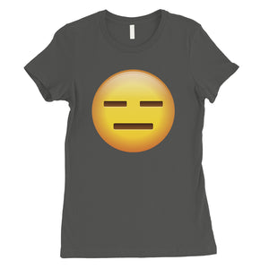 Emoji-Emotionless Womens No Feelings Down Silly Halloween T-Shirt