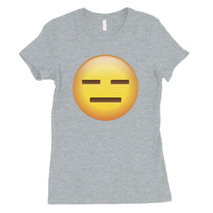 Emoji-Emotionless Womens No Feelings Down Silly Halloween T-Shirt