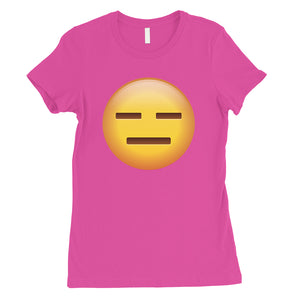 Emoji-Emotionless Womens No Feelings Down Silly Halloween T-Shirt