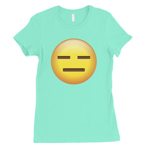 Emoji-Emotionless Womens No Feelings Down Silly Halloween T-Shirt