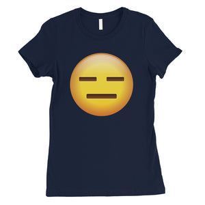 Emoji-Emotionless Womens No Feelings Down Silly Halloween T-Shirt