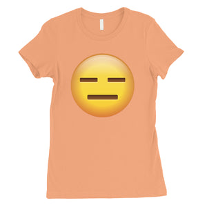 Emoji-Emotionless Womens No Feelings Down Silly Halloween T-Shirt