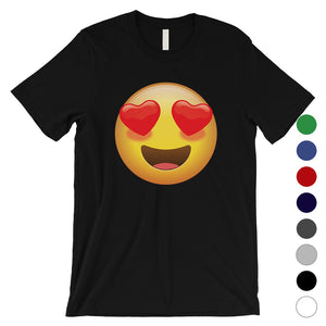 Emoji-Heart Eyes Mens Loving Cute Sweet Emoji Costume T-Shirt Gift