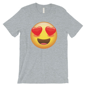 Emoji-Heart Eyes Mens Loving Cute Sweet Emoji Costume T-Shirt Gift