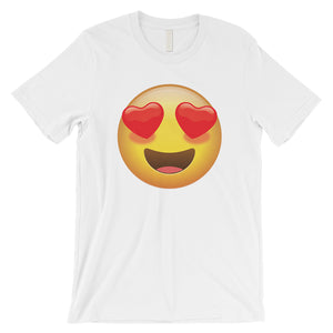 Emoji-Heart Eyes Mens Loving Cute Sweet Emoji Costume T-Shirt Gift