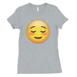 Emoji-Blush Womens Sincere Passionate Fun Halloween Costume T-Shirt