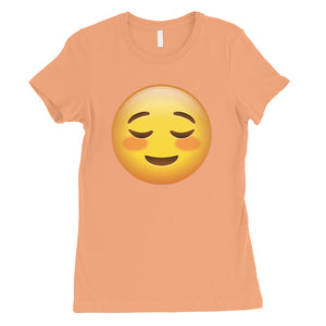 Emoji-Blush Womens Sincere Passionate Fun Halloween Costume T-Shirt