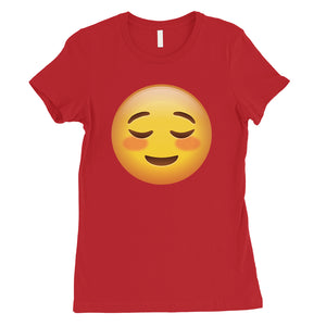 Emoji-Blush Womens Sincere Passionate Fun Halloween Costume T-Shirt