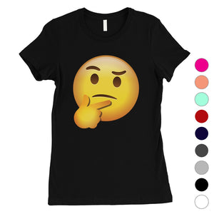 Emoji-Thinking Womens Helpful Special Silly Halloween T-Shirt Gift