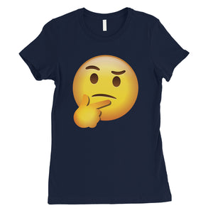 Emoji-Thinking Womens Helpful Special Silly Halloween T-Shirt Gift