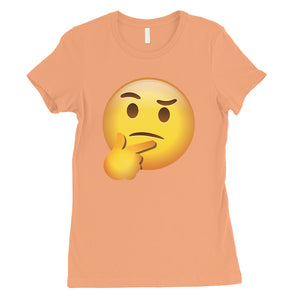 Emoji-Thinking Womens Helpful Special Silly Halloween T-Shirt Gift