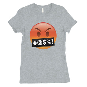 Emoji-Angry Womens Bad Mad Unhappy Silly Emotional T-Shirt Gag Gift