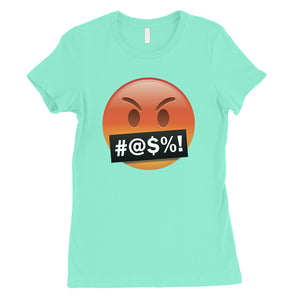 Emoji-Angry Womens Bad Mad Unhappy Silly Emotional T-Shirt Gag Gift