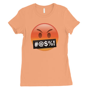 Emoji-Angry Womens Bad Mad Unhappy Silly Emotional T-Shirt Gag Gift