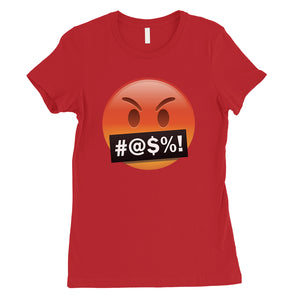 Emoji-Angry Womens Bad Mad Unhappy Silly Emotional T-Shirt Gag Gift