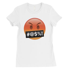 Emoji-Angry Womens Bad Mad Unhappy Silly Emotional T-Shirt Gag Gift