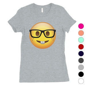 Emoji-Nerd Womens Adorable Great Thoughtful Funny T-Shirt Costume