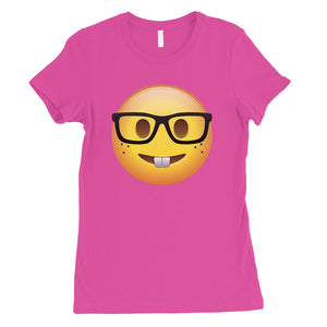 Emoji-Nerd Womens Adorable Great Thoughtful Funny T-Shirt Costume