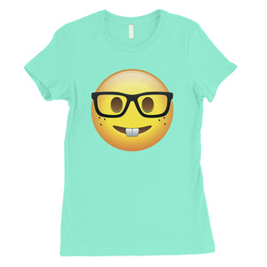 Emoji-Nerd Womens Adorable Great Thoughtful Funny T-Shirt Costume