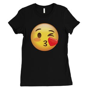 Emoji-Wink Kiss Womens Fun Awesome Creative T-Shirt Friend Gift