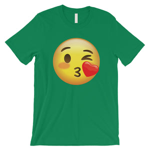 Emoji-Wink Kiss Mens Flirty Loving Thoughtful T-Shirt Friend Gift