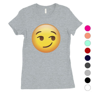 Emoji-Smirking Womens Amazing Cute Halloween T-Shirt Friend Gift