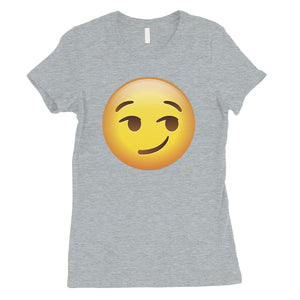 Emoji-Smirking Womens Amazing Cute Halloween T-Shirt Friend Gift