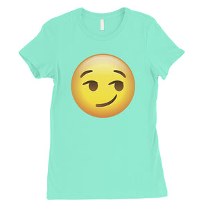 Emoji-Smirking Womens Amazing Cute Halloween T-Shirt Friend Gift