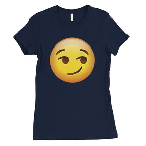 Emoji-Smirking Womens Amazing Cute Halloween T-Shirt Friend Gift