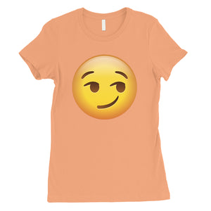 Emoji-Smirking Womens Amazing Cute Halloween T-Shirt Friend Gift