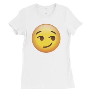 Emoji-Smirking Womens Amazing Cute Halloween T-Shirt Friend Gift