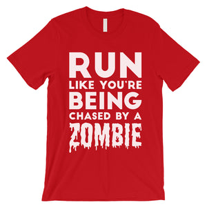 Chased By Zombie Mens Scary Truth Halloween T-Shirt Gift for Friend